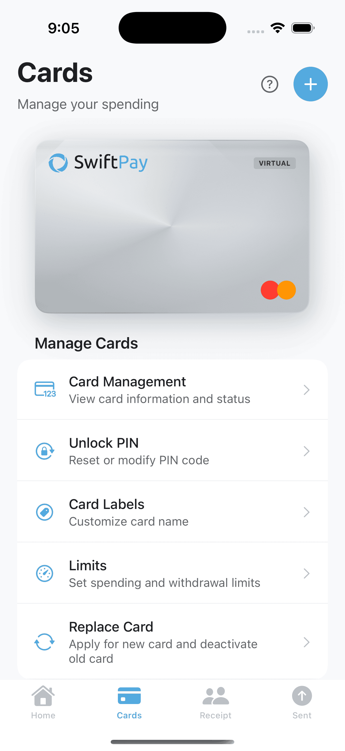 SwiftPay Card View